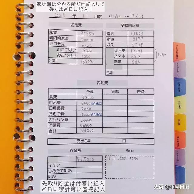 日本主妇分享每月的家庭开支记录,看完后才知道什么叫精打细算!