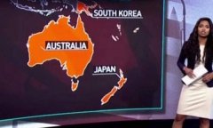 新西兰终于出现在地图上了，却被标成了“日本