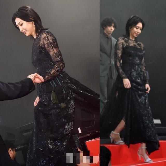 46岁松岛菜菜子优雅亮相,体型20年不变让人服气,无惧眼纹很从容