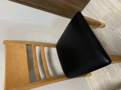 实木大桌子1椅子4