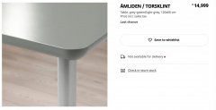 宜家 9新 桌子 120x60 cm ÅMLIDEN / TORSKLINT