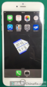 iPhone6 Plus 黑触摸空焊导致显示有白线维修