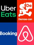 50%割引きギフト、Uber、出前館、Booking、Airbnb 全日本通用券